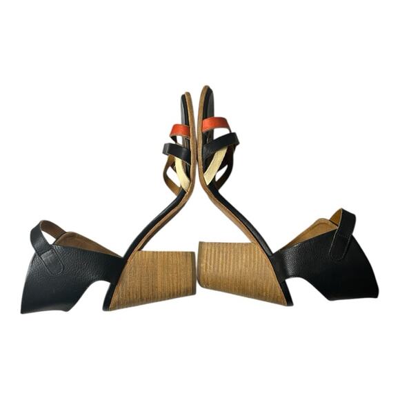 Coclico Spain multi color leather strappy stacked heel sandals. Size 41/10.5 - Picture 5 of 8